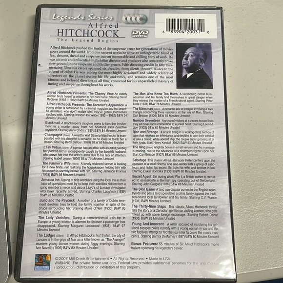Alfred Hitchcock: The Legend Begins 20 Movie Classics 4 DVD Set NWOT - Picture 2 of 10